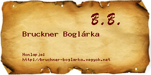 Bruckner Boglárka névjegykártya