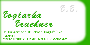 boglarka bruckner business card